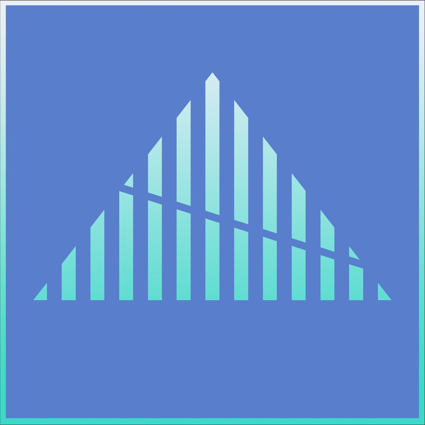 Fractured turquoise pyramid