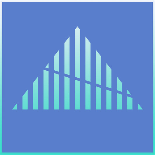 Fractured turquoise pyramid